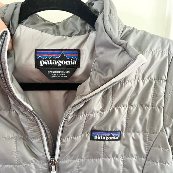 Patagonia Gray Nanopuff Zip Jacket Women's Small - Picture 6 of 7